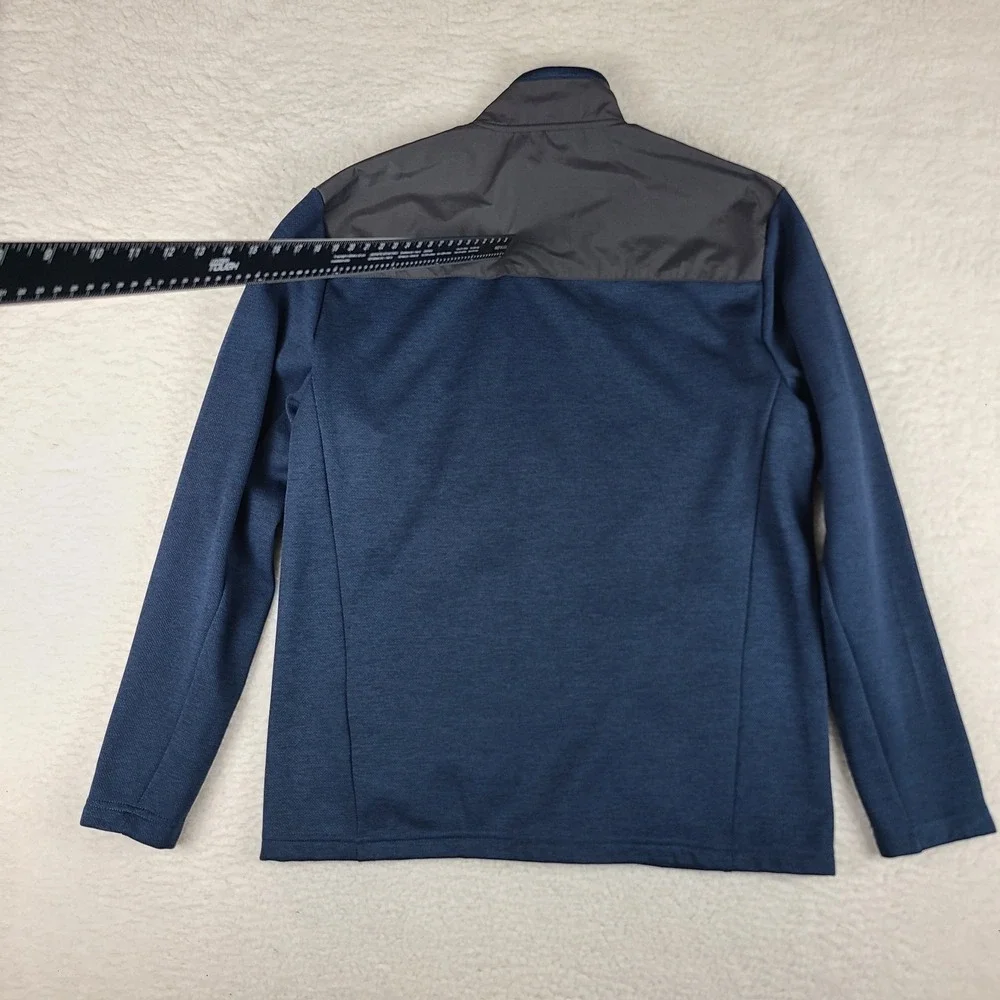 ORVIS Jacket Mens‎ Medium Blue Gray Zipper Pockets Full Zip Sweater